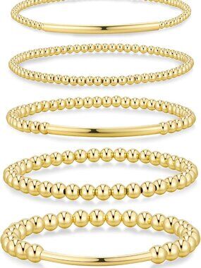 Gold Plated Beaded Bracelets for Women & Teens | Elegant Jewelry Accessory